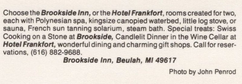 Brookside Inn - Hotel Frankfort - Vintage Postcard